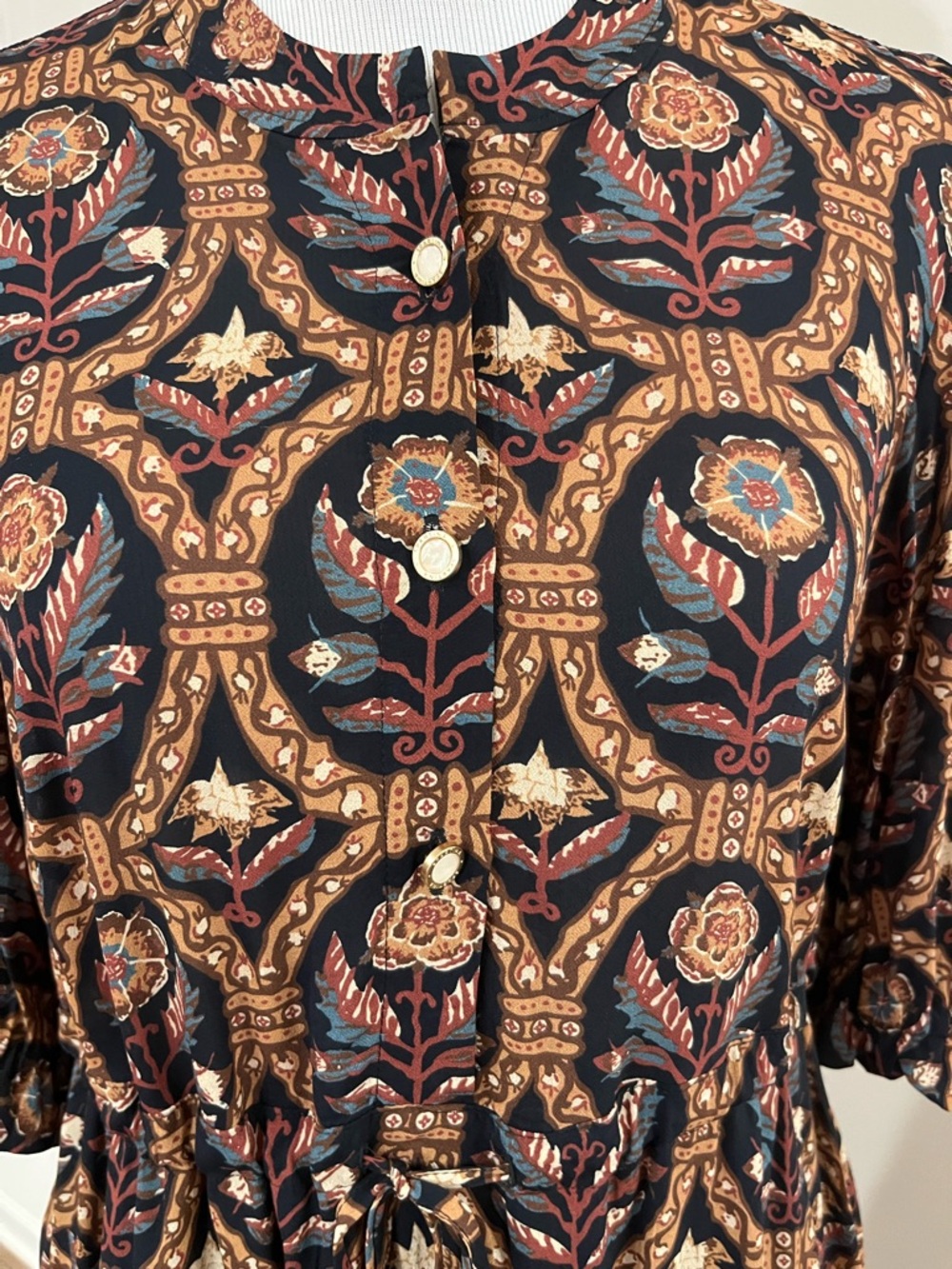 Spartina 449 Black and Brown Paisley Maxi Dress - Picture 2 of 5